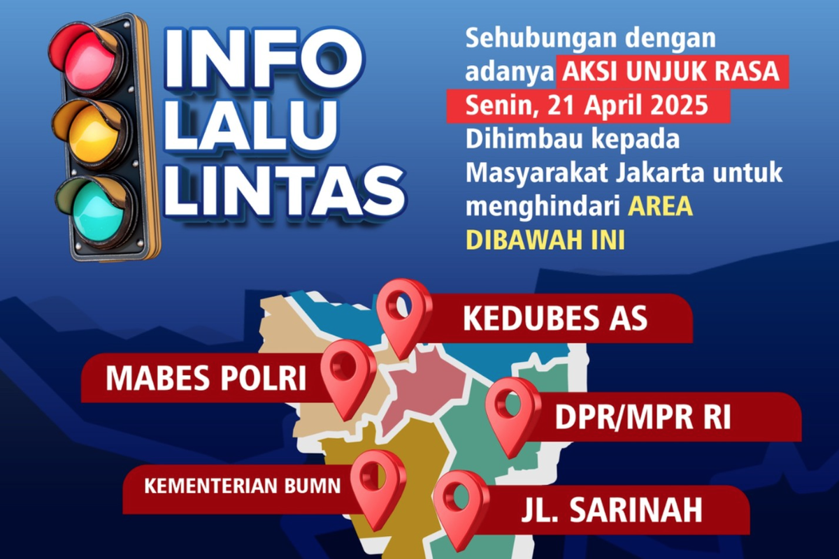 Lalu Lintas, demo, aksi unjuk rasa, demonstrasi, demo di jakarta, Ada Demo, Polisi Minta Pengendara Hindari Lima Titik di Jakarta