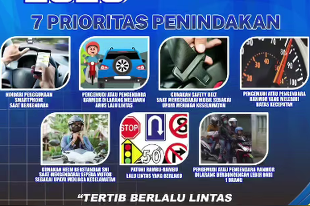 Operasi Patuh Seligi 2025, Operasi Patuh kepri, Operasi Polisi Kepri 2025, 7 Jenis Pelanggaran yang Jadi Incaran di Operasi Patuh Seligi 2025