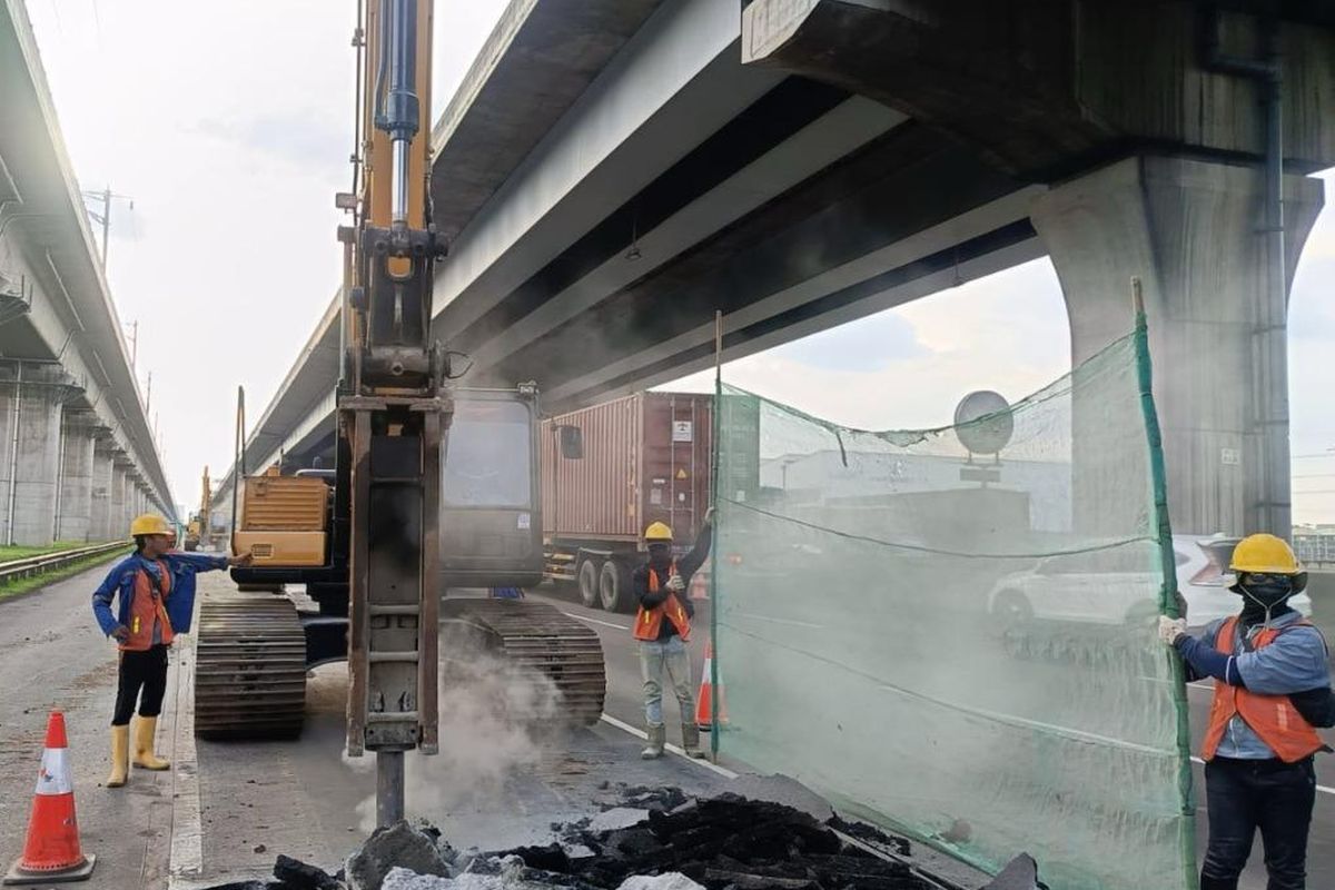 Tol Jakarta-Cikampek, Perbaikan jalan, Jasa Marga, perbaikan jalan tol, Rekonstruksi Jalan Tol, Awas Macet, Ada Perbaikan Tol Jakarta-Cikampek sampai Sabtu Besok