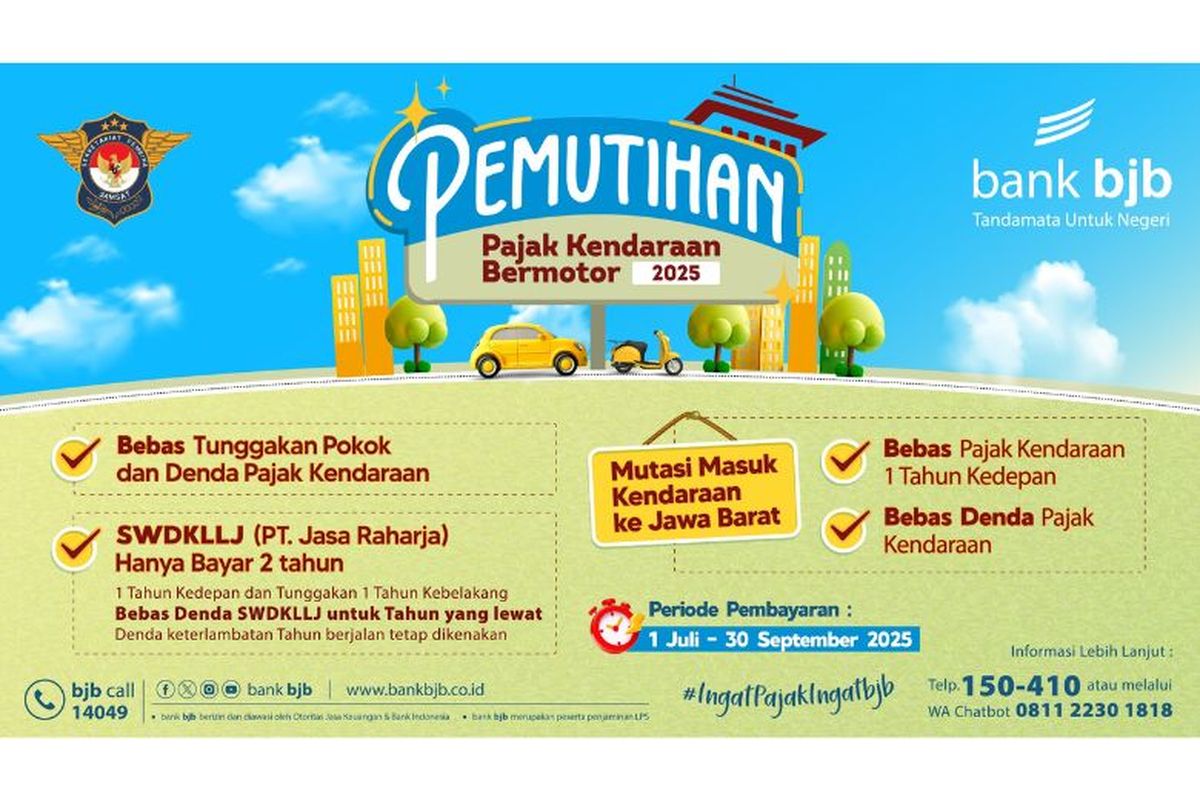 pemutihan pajak kendaraan, Pajak Kendaraan Bermotor, pemutihan pajak kendaraan di jawa barat, pemutihan pajak kendaraan di jawa barat sampai kapan, Program Pemutihan Pajak Kendaraan di Jabar Masih Berlaku