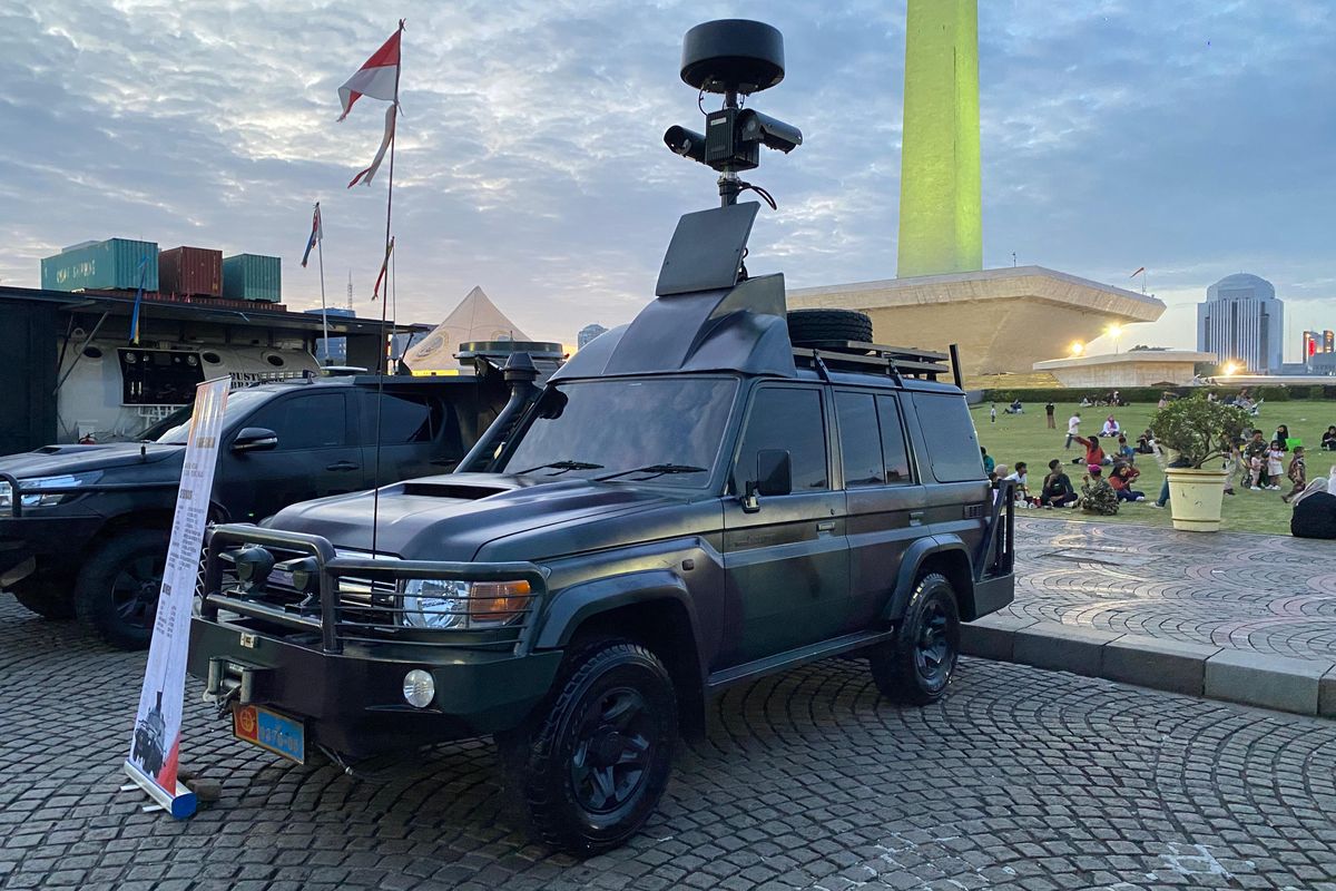 operasi militer, Toyota Land Cruiser, HUT Ke-80 TNI, Hughes radar, Jumpa Toyota Land Cruiser 70 Series V8 Hughes Radar di HUT ke-80 TNI