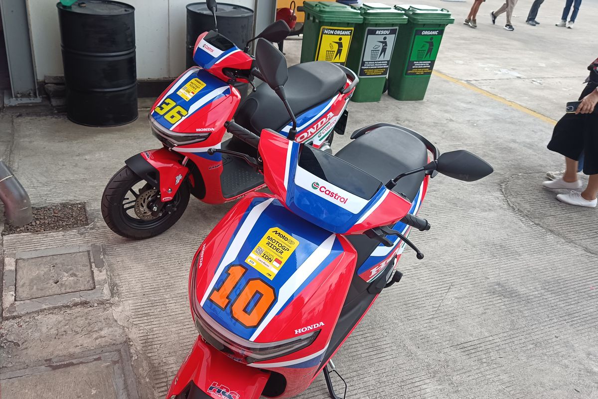 MotoGP Indonesia, motor paddock, cuv e:, Honda CUV e:, Lihat Langsung Honda CUV e: Livery Honda HRC dan LCR di Mandalika