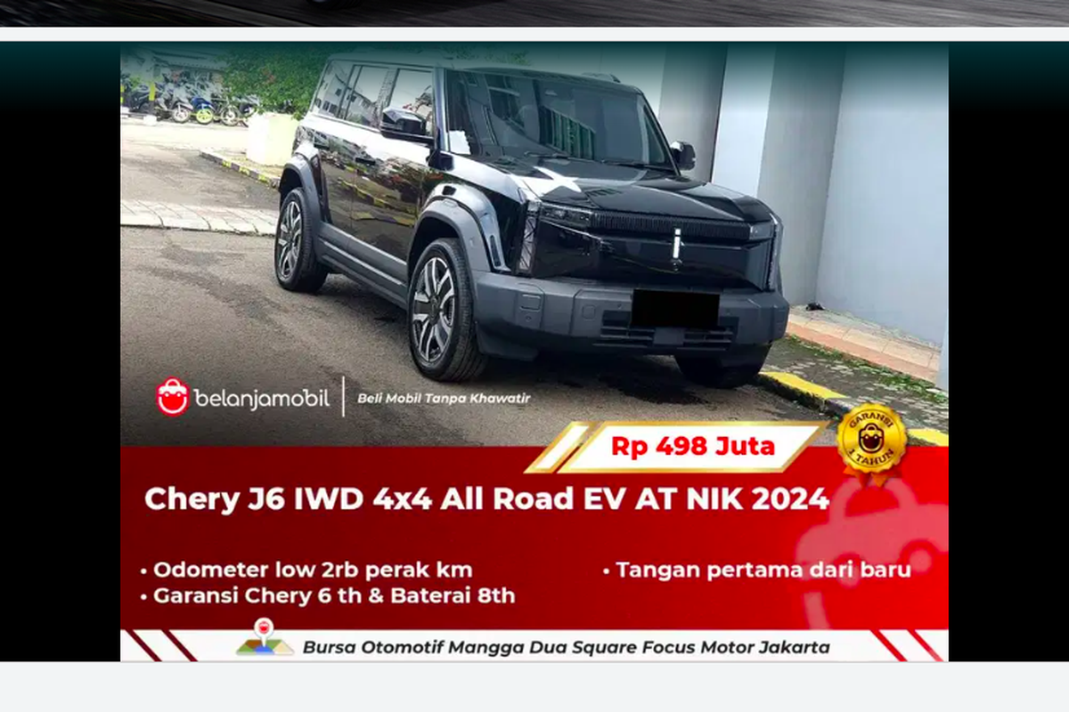 penurunan harga, diskon mobil baru, harga mobil listrik bekas, Chery J6, Ini Mobil Listrik yang Tahan Banting di Bursa Mobkas
