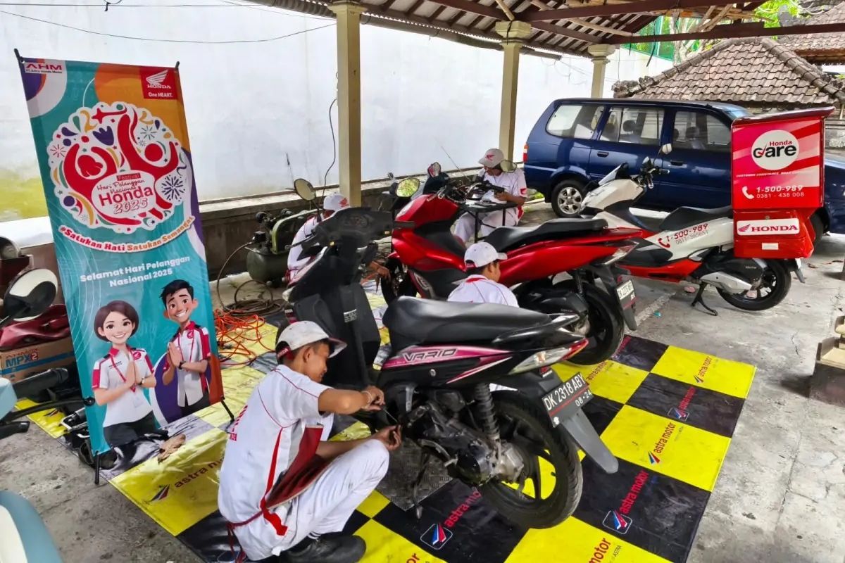 servis gratis, banjir bali, Honda Care, Astra Motor Bali, Ratusan Motor Honda Terdampak Banjir di Bali