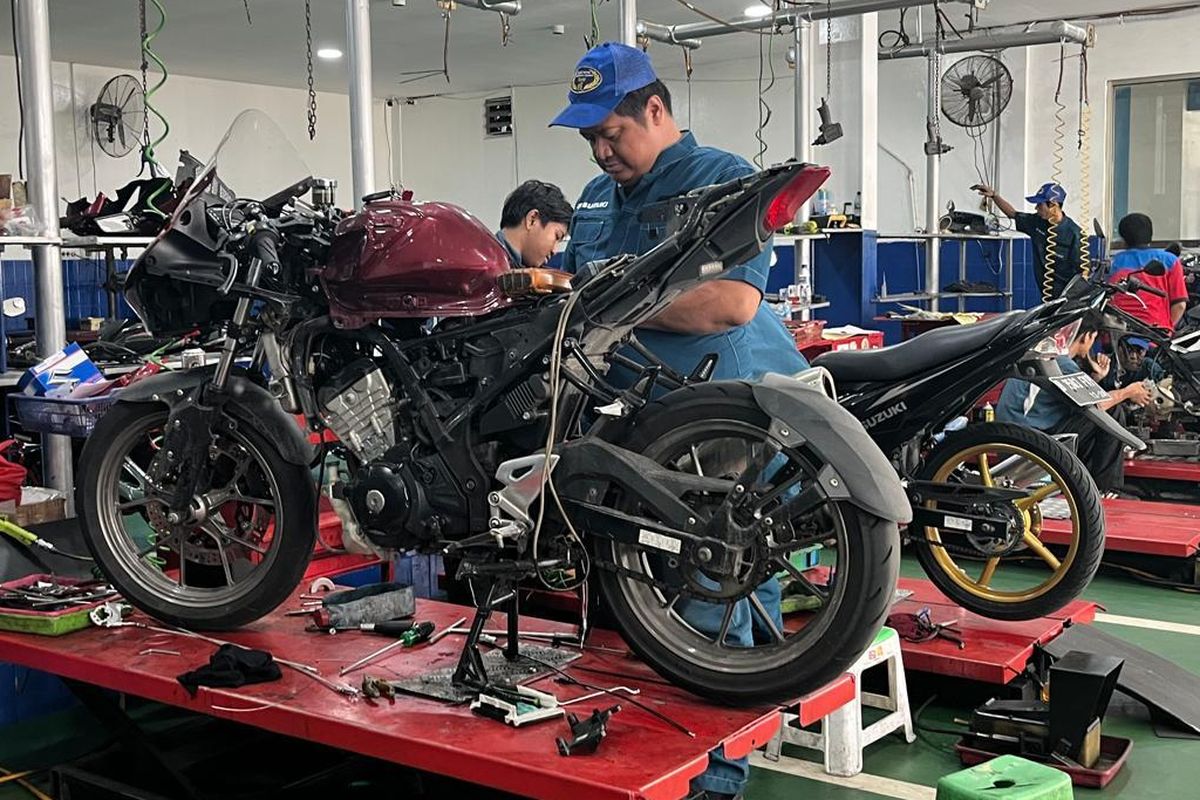 rangka, Diler Suzuki, rangka motor, Rangka Motor Bengkok, rangka motor suzuki, Suzuki Pastikan Rangka Motor Dijamin Seumur Hidup