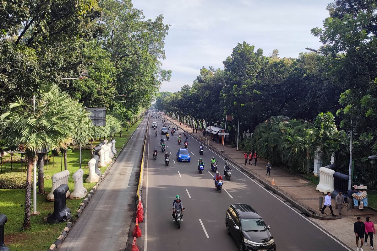 Monas, rekayasa lalu lintas, Polda Metro Jaya, pengalihan lalu lintas, Gladi Upacara HUT RI, Gladi Upacara HUT ke-80 RI, Ada Rekayasa Lalu Lintas di Monas