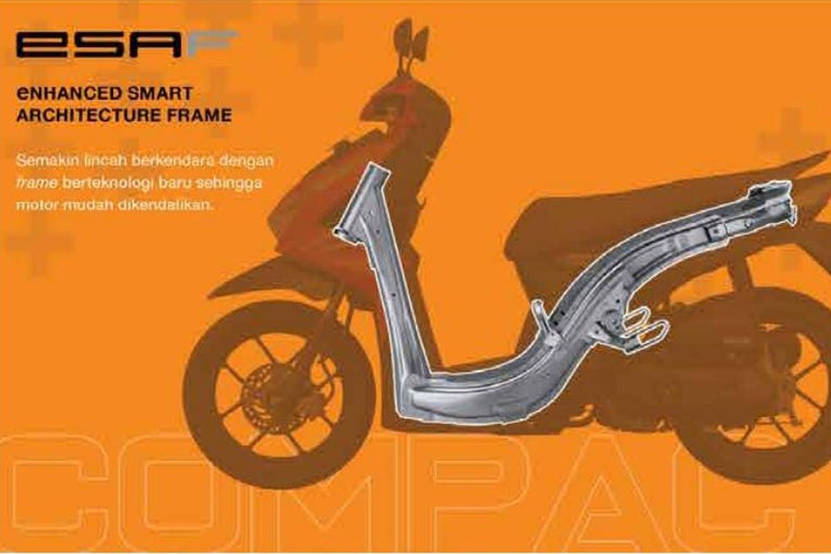 Honda, honda genio, eSAF, eSAF Honda, rangka honda patah, Pengendara Honda Genio Tiba-tiba Jatuh, Diduga karena Rangka Patah