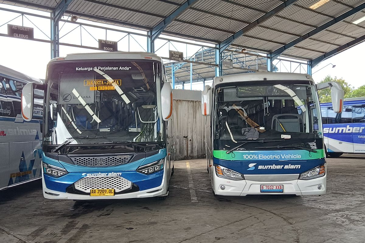 bus AKAP, bus listrik, bus listrik akap, Kalista, bus listrik Sumber Alam, Komparasi Dimensi 2 Bus AKAP Sumber Alam, Bus Listrik dan Konvensional
