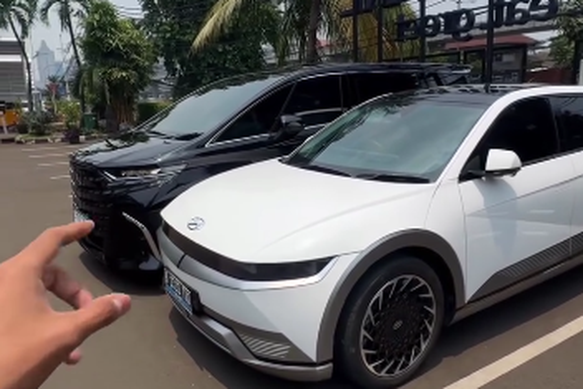 parkir mobil, melanggar marka parkir, alphard parkir mepet ioniq 5, Perselisihan Parkir Pemilik Ioniq 5 dan Alphard di Jakarta