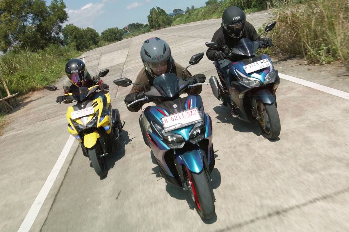 Yamaha Aerox 155, lampu LED, desain agresif, fungsionalitas dan keselamatan, Ulas Desain Yamaha Aerox 155 dari Generasi Pertama sampai Terakhir