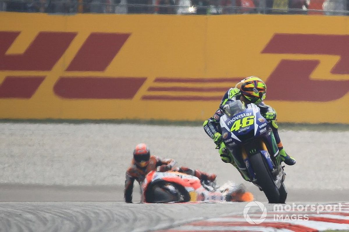 MotoGP, Jorge Lorenzo, Valentino Rossi, Marc Marquez, juara dunia MotoGP, sepang clash, MotoGP Malaysia 2015, Nostalgia Sepang Clash: Lorenzo Sebut Rossi Harusnya Didiskualifikasi