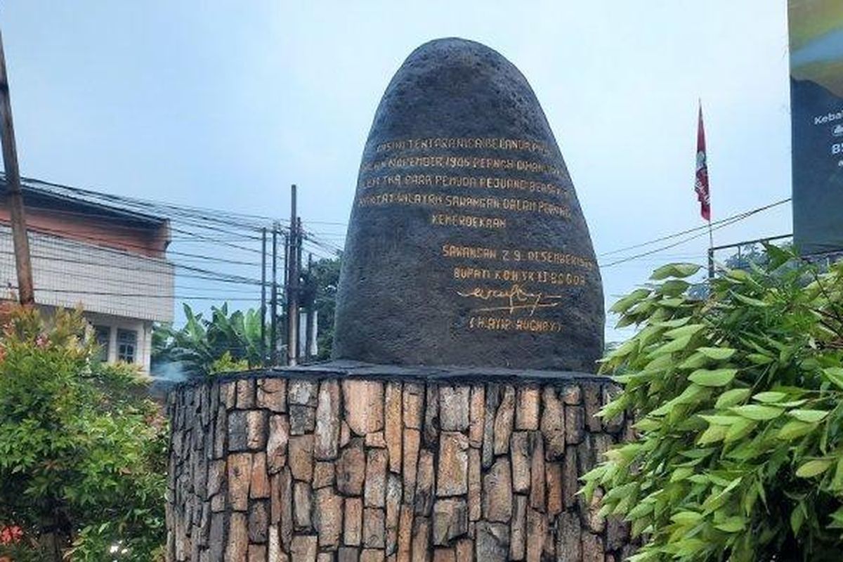 macet, sawangan, sejarah, Tugu Batu Sawangan, macet sawangan depok, macet sawangan, Terkenal Kawasan Macet, Ini Sejarah Tugu Batu di Sawangan