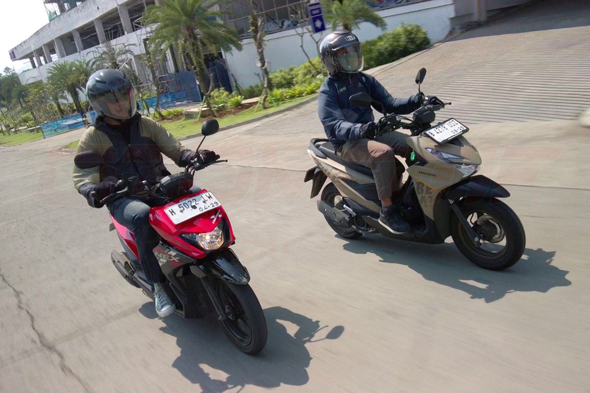Honda, Skutik, duel, Suzuki, Beat Street, Suzuki Nex Crossover, Duel Skutik Petualang: BeAT Street vs Nex Crossover (Video)