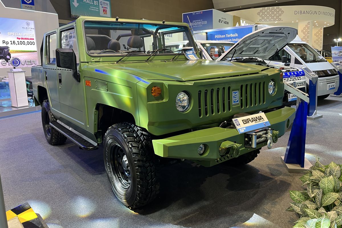 jip listrik, Periklindo Electric Vehicle Show, PEVS, Jip listrik, Birawa, jip listrik militer, PEVS 2025, prototype, Jip listrik militer, mobil listrik, Jip Listrik, Birawa Military Jeep EV, MAB Akan Uji Sertifikasi Jip Listrik Militer Birawa