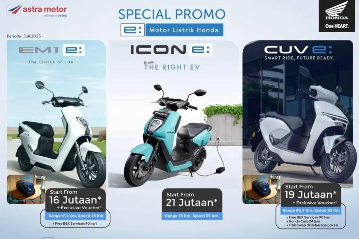diskon motor, harga motor listrik, harga motor listrik honda, Honda cuv e:, diskon motor listrik honda, Diskon Besar Motor Listrik Honda Sudah Berakhir? Ini Kata AHM