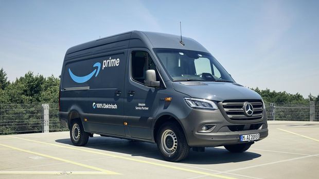 Array,Mobil Paket Amazon di Jerman Sudah Full Listrik, Total Punya 5.000 Van Mercy