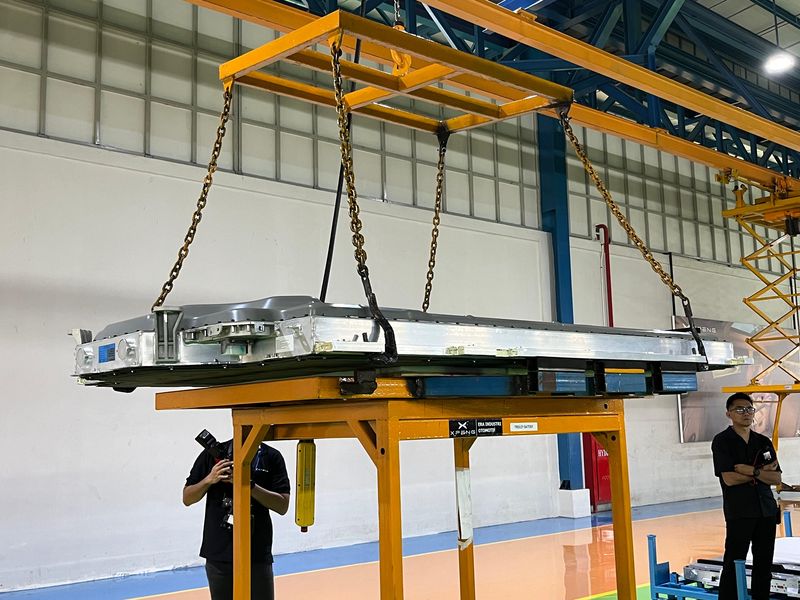 Array,Mobil Listrik Xpeng yang Dirakit di Purwakarta Pakai Baterai Buatan Lokal