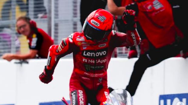 Array,Cerita Unik di Balik Selebrasi 'Aura Farming' Marquez di MotoGP Jerman