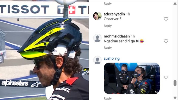 Array,Ekspresi Rossi saat Lihat Marquez Geber Ducati di Depan Mata dari Pinggir Lintasan