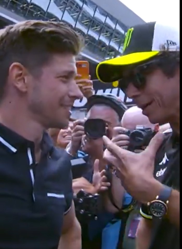 Array,Terungkap! Ini Isi Obrolan Rossi-Stoner saat Bertemu di MotoGP Austria