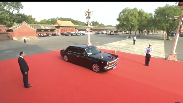Array,Mobil yang Antar Presiden Prabowo di China
