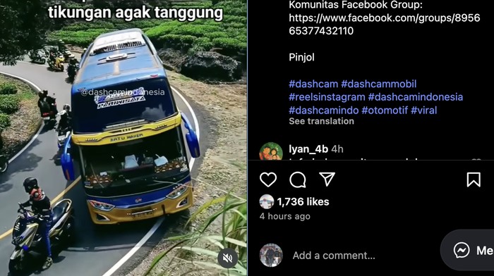 Array,Viral Rombongan Nmax Berhentikan Bus di Tikungan