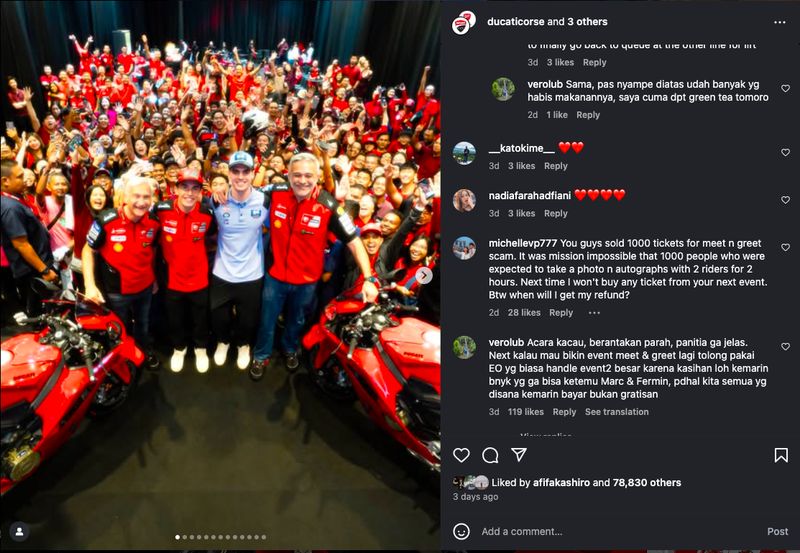 Array,Fans Marquez di Indonesia Kecewa, Minta Uang Tiket Meet and Greet Dikembalikan!