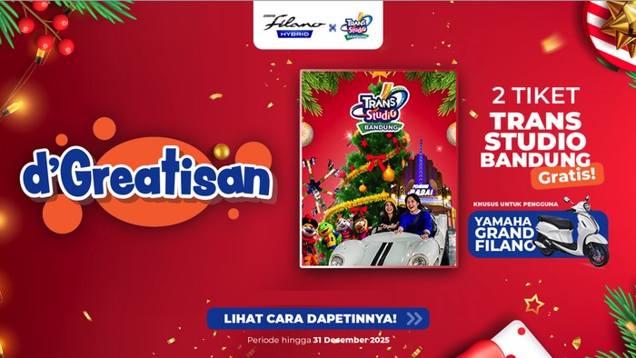 Punya Yamaha Grand Filano? Ada Tiket Trans Studio Bandung Gratis Buat Kamu!