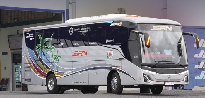 PO SAN Rilis 6 Bus Baru: Pakai Sasis Mercy dan Bodi Adiputro Jetbus5 MHD