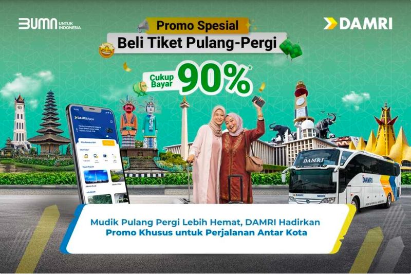 DAMRI Beri Harga Diskon Tiket Pulang-Pergi Buat Pemudik 2026, Cek Deh!