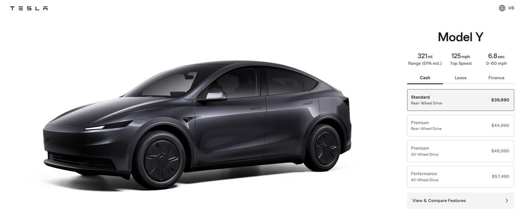 Tesla Model Y Standard : La version réduite coûte 39 990 dollars