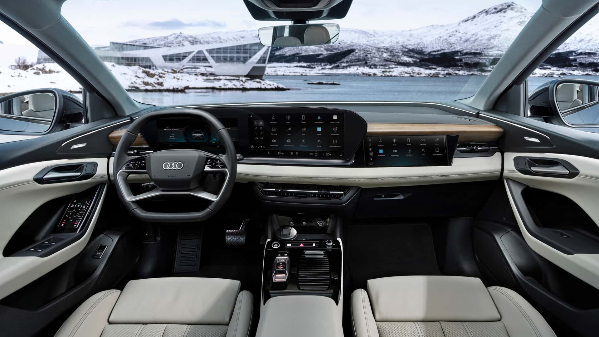 <p>Audi Q6 e-tron, l'habitacle</p>