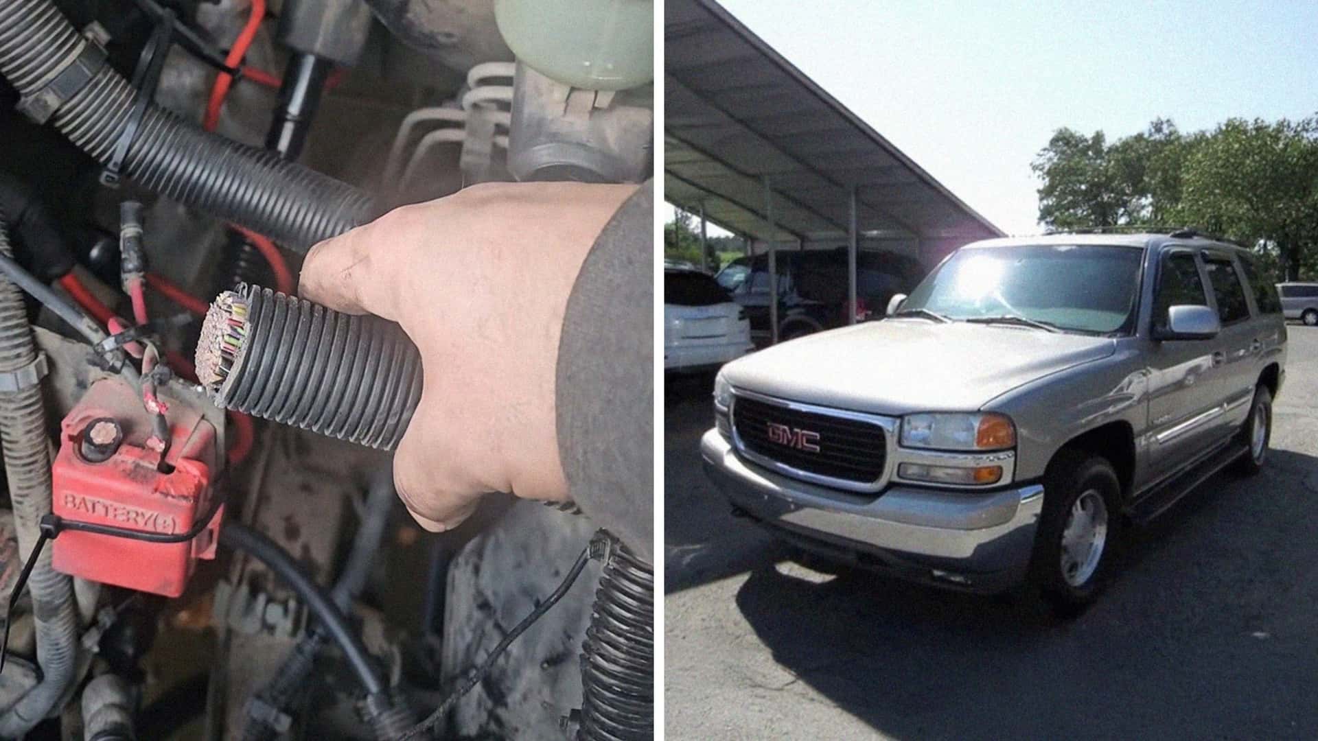 'I Have Nightmares About Things Like This': Man Cuts a Hose in Half While Working on His GMC Yukon. Then He Realizes What's Inside