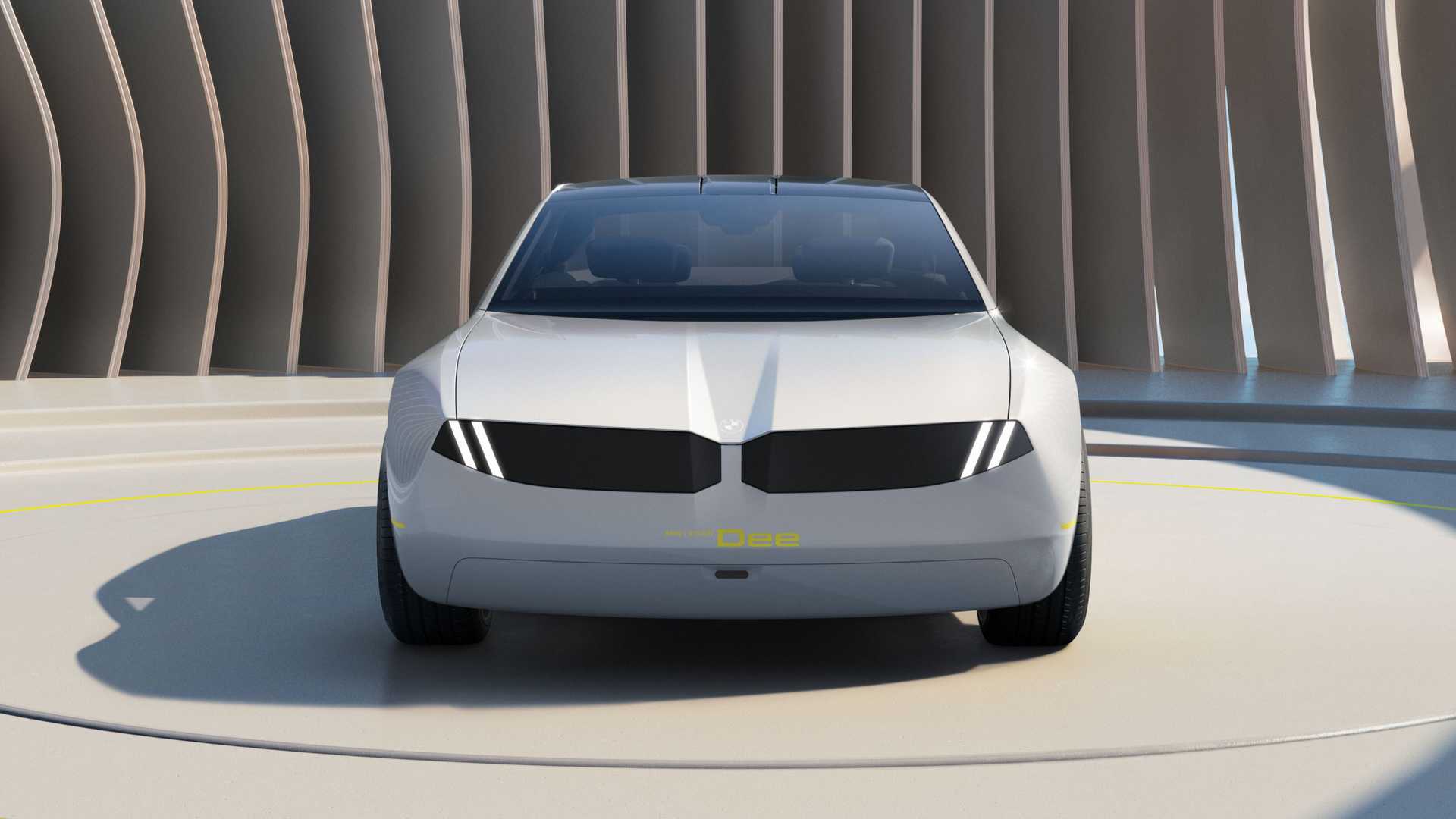 <p>BMW i Vision Dee, le logo se fond avec un panneau LED interactif<br /> </p>