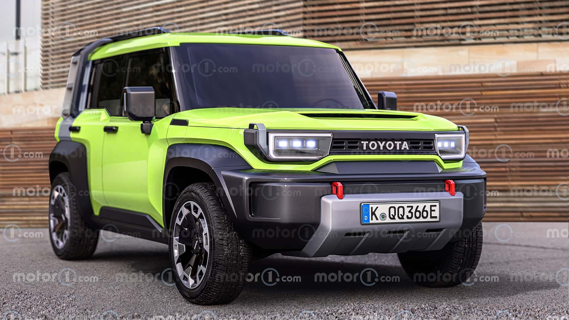 Toyota mini Land Cruiser, render de Motor1.com