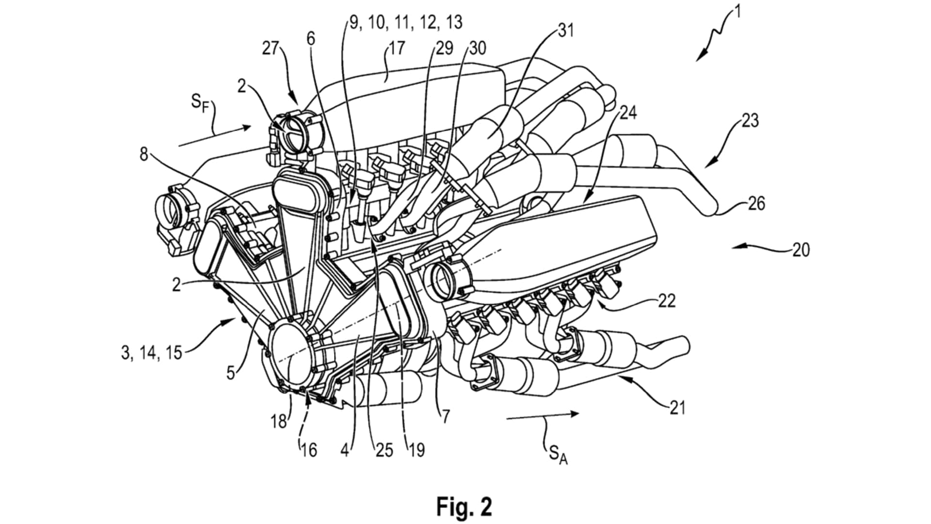 Porsche W-18 Engine Patent