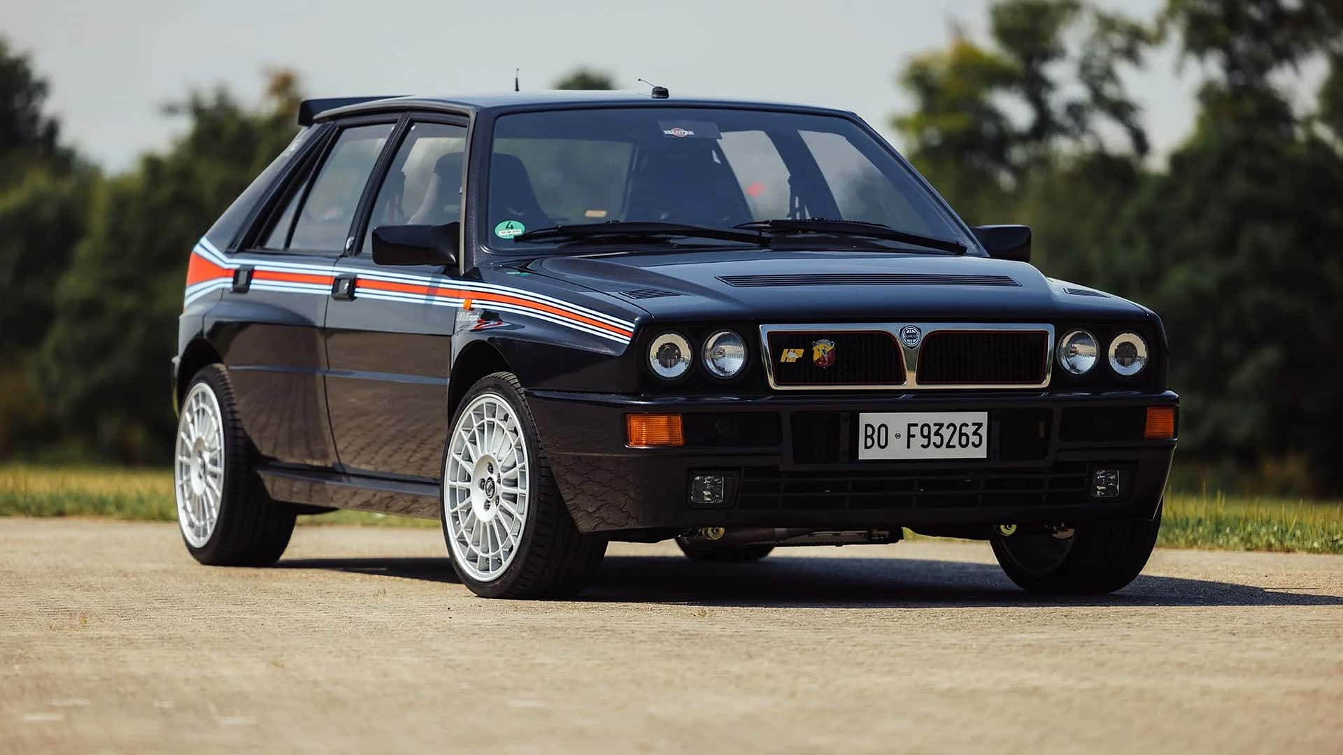Lancia Delta HF Integrale Evo Martini 5 (1992), noire pour Vasco Rossi
