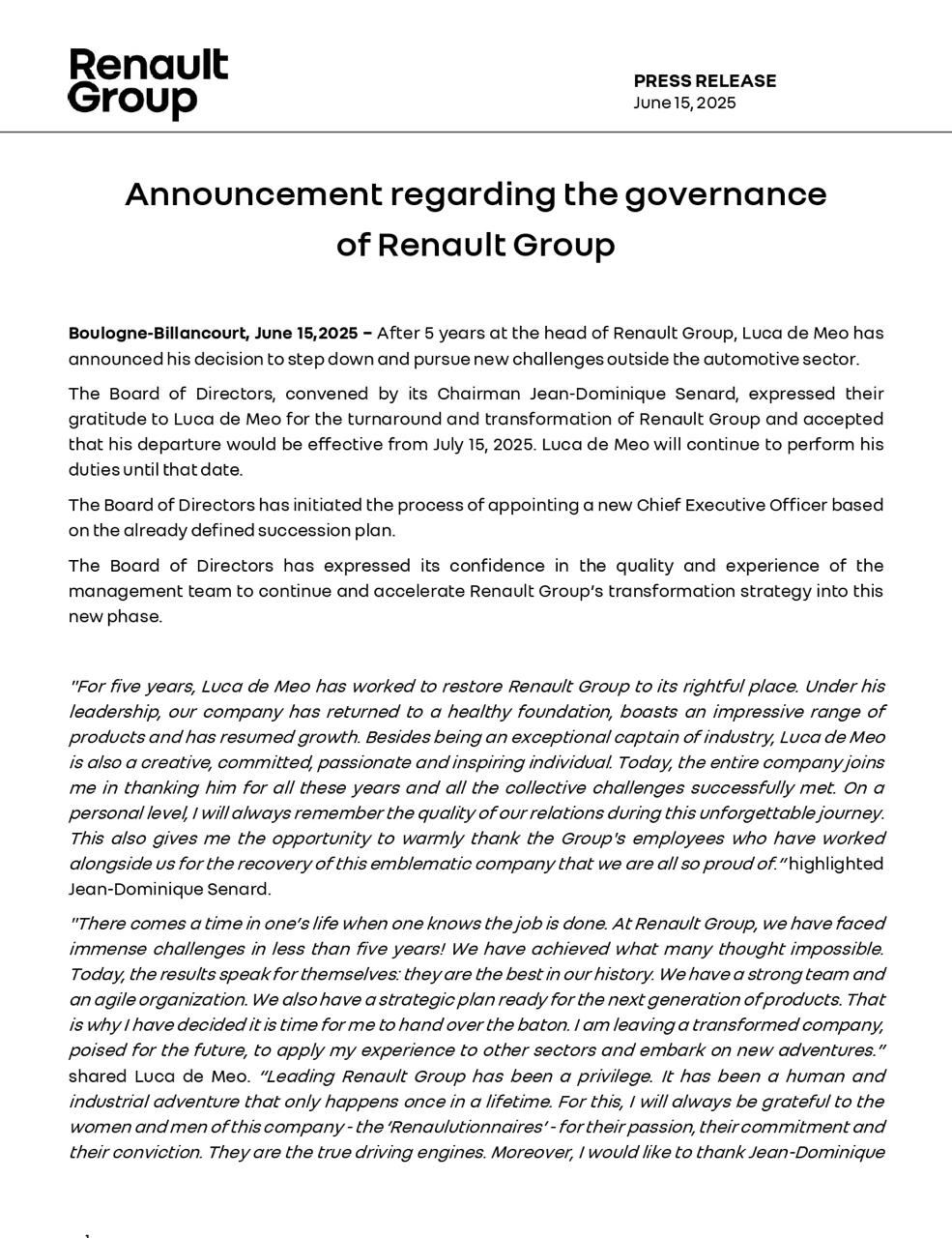 CEO Renault Group Luca de Meo – MUNDUR DARI OTOMOTIF, GABUNG FASHION BRAND