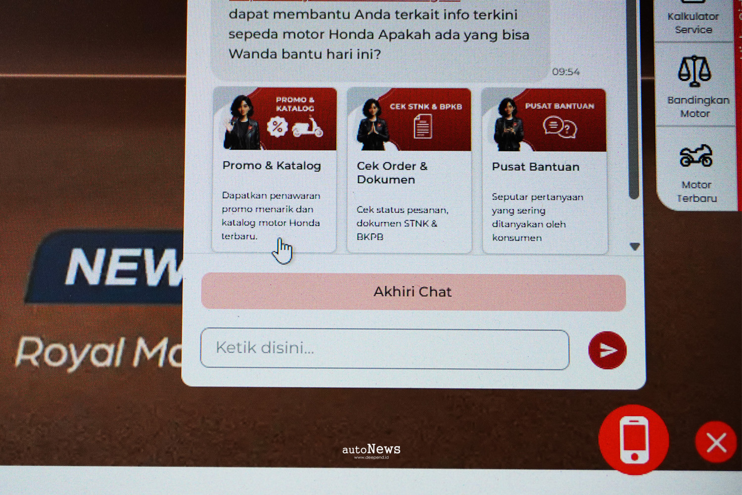 Asisten Virtual Lewat Aplikasi Wanda – BELI MOTOR HONDA SEMUDAH KIRIM WHATSAPP