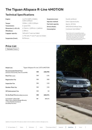 2025 Volkswagen Tiguan Allspace R-Line 4Motion Malaysia spec sheet-1 2025 Volkswagen Tiguan Allspace R-Line 4Motion Malaysia spec sheet-1
