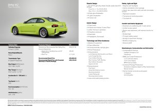 2025 BMW M2 Malaysia spec sheet-2 2025 BMW M2 Malaysia spec sheet-2