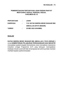 Parliament written reply Customised Incentives May 25 2023-1 Parliament written reply Customised Incentives May 25 2023-1
