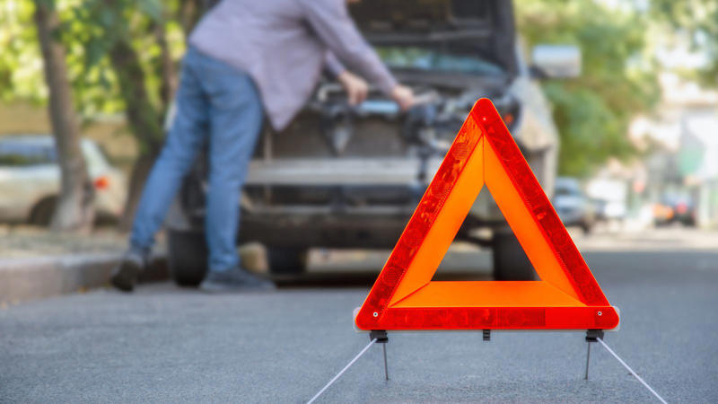 Roadside Flares or Reflective Triangles
