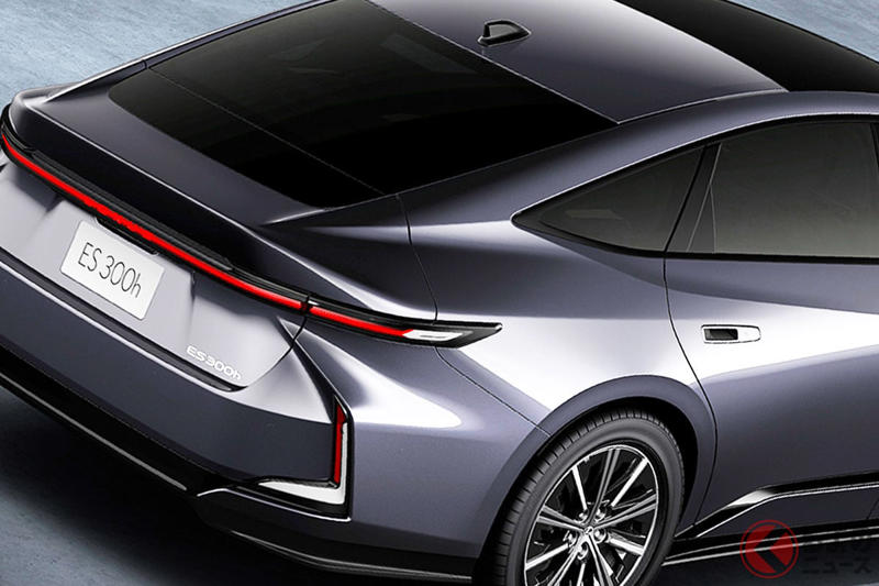 全長5.1m超え！ レクサス新型「クーペセダン」発表に反響殺到！「日本導入うれしい！」「いや大きすぎでしょ…」と賛否両論も！ めちゃ斬新デザインの「新型ES」中国で世界初公開！