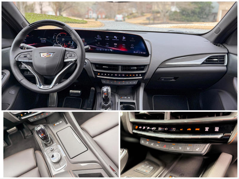 The CT5-V's cabin boasts classy design and easy-to-navigate controls.