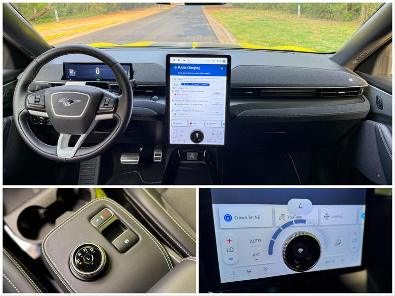 The Mach-E's cabin feels smart and modern.