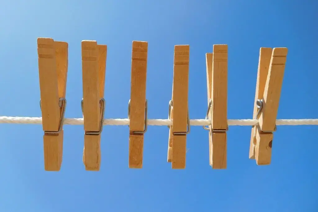 16. Wooden Clothespins