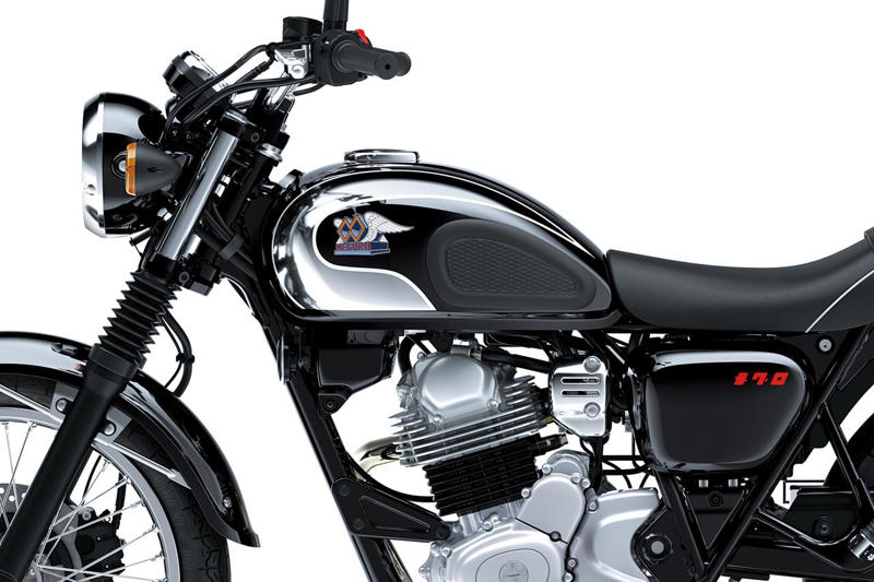 カワサキ「メグロS1」2026年モデル発表！ クロームメッキタンクや専用バッジなど高級感たっぷりの軽二輪ロードスター