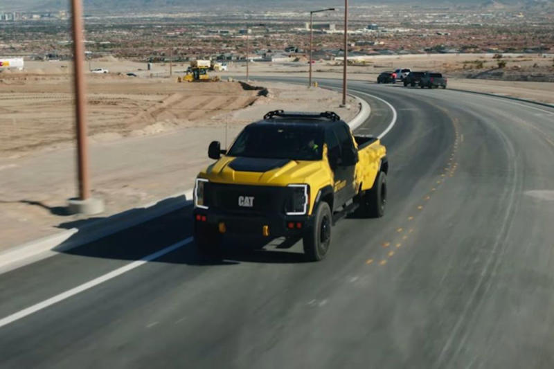 Caterpillar’s first pickup looks a lot like a Ford Super Duty