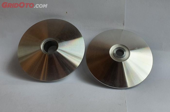 pulley, bubut pulley, cvt motor matic, servis CVT, modifikasi CVT, Banyak Dipakai Motor Kencang, Ini Efek Bubut Pulley Motor Matic